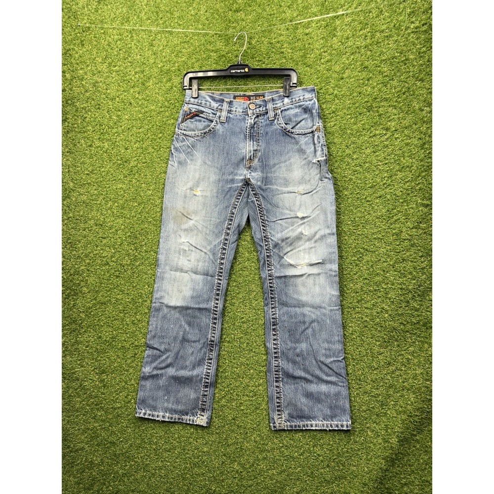 Ariat FR M5 Jeans Mens 31x32 Straight Fit Slim Leg Denim 5-Pocket C73 Workwear